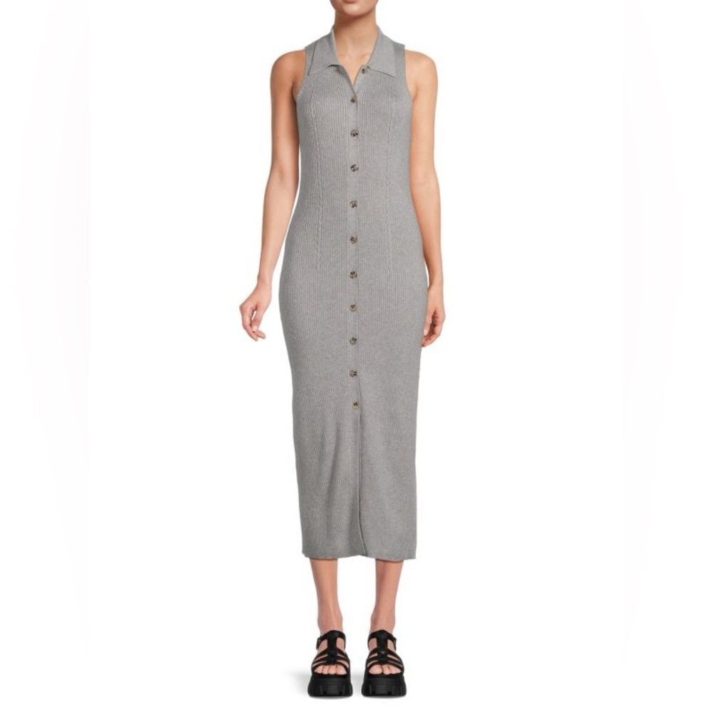 FAVORITE DAUGHTER Womens Lena Cashmere Blend Midi Sweater Dress Sleeveless Small